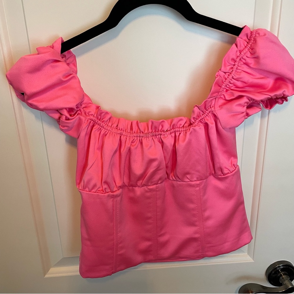 I AM GIA Naomi Bustier Top in Hot Pink Size Medium - Picture 6 of 9